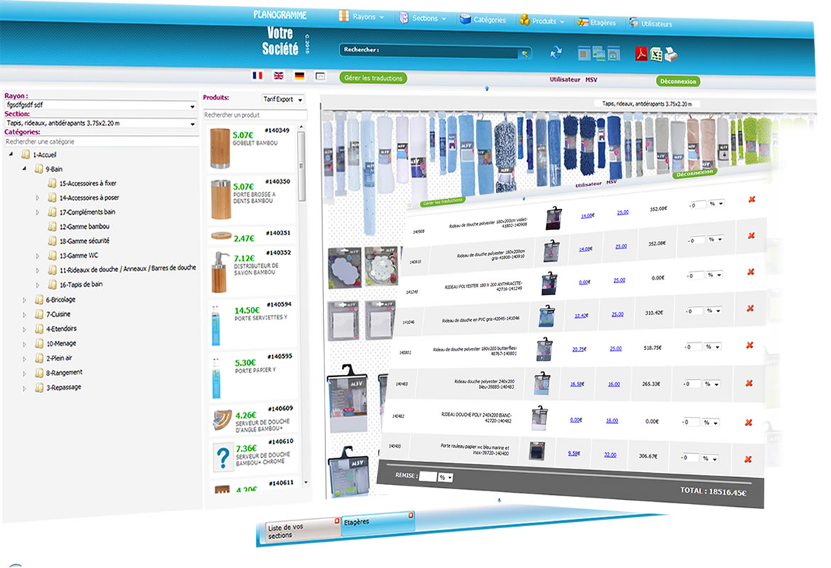 Planogramme linéaire